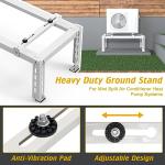 LBG Products Heavy Duty Ground Stand for Mini Split Air Conditioner Heat Pump Systems,Ductless Mini Split Bracket for 9,000-24,000 BTU,Universal Condenser Stand Base for Outdoor AC Units
