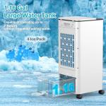 Windowless Portable Air Conditoners, 12H Timer &1.16Gal Tank, 45° Oscillation, 3-IN-1 Portable AC with Remote, 3 Modes 3 Speeds, Fast Cooling Quiet Ventless Swamp Cooler for Home, 3 Ice Packs, White