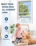 8,000 Btu Window Air Conditioner, Cools Up to 350 Sq. Ft with Cooling, 3 Fan Speed, Window-Mounted Room Ac Window Unit with Remote, Easy Install Kit for Home