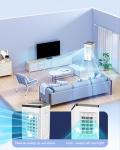 Windowless Portable Air Conditioners, Swamp Cooler with Oscillation, Evaporative Air Cooler with Remote, 7H Timer, Air Coolers Fan with 3Modes&Speeds for Bedroom Indoor Room (White, 9L)