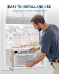 8,000 Btu Window Air Conditioner, Cools Up to 350 Sq. Ft with Cooling, 3 Fan Speed, Window-Mounted Room Ac Window Unit with Remote, Easy Install Kit for Home