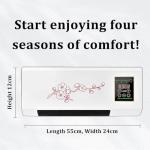 Climafy Portable Ductless Air Conditioner, Wall Mounted Split Max Air Conditioner, Mini Split Ac/Heating System Super Quiet Fast Cooling/Heating for Bedroom Living Room A 2PCS