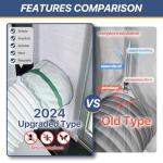 Loviga Portable AC Window Vent Kit, 100% Sealing Portable Air Conditioner Window Kit Seal Kit for AC Unit Clothes Dryer, 9X63 Inch Length Adjustable, Waterproof, No Drilling