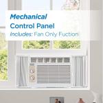 BLACK+DECKER Window Air Conditioner 5000 BTU, AC Window Unit Cools Up to 150 Square Feet, Window AC Unit with Mechanical Controls, Manual Fan Only and Cool Settings, BD05MWT6, White