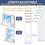 Loviga Portable AC Window Vent Kit, 100% Sealing Portable Air Conditioner Window Kit Seal Kit for AC Unit Clothes Dryer, 9X63 Inch Length Adjustable, Waterproof, No Drilling