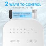 24" Windowless Portable Air Conditioner, 15H Timer & 120°Oscillation, 3-IN-1 Portable AC Unit with Remote, 2-Gal Tank, 3 Modes & 3 Speeds, Ultra-Quiet Ventless Swamp Cooler for Home Office, Milk