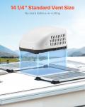 VEVOR RV Air Conditioner, 13500 BTU Non-Ducted Rooftop RV AC, 65 dB Quiet Design, Highly Compatible with Air-conditioning Unit, for Campers, Vans, Trailers, White, Single Host-No Accessories