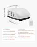 VEVOR RV Air Conditioner, 13500 BTU Non-Ducted Rooftop RV AC, 65 dB Quiet Design, Highly Compatible with Air-conditioning Unit, for Campers, Vans, Trailers, White, Single Host-No Accessories