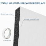 HOXHA AC Side Panels Kits, Air Conditioner Foam Insulation Window Kit 2 Pack, Air Conditioner Accessories Seal, 17 inch×9 inch ×7/8 inch,White