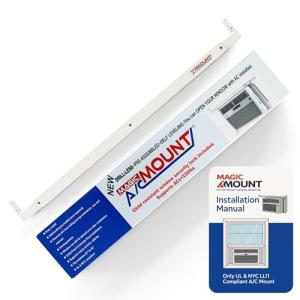 MAGIC A/C MOUNT Window AC Bracket - No Tools or Drilling Required - Adjustable Fit (25"-42") - AC Brackets for Windows Holds up to 220lbs - Rust-Resistant Steel Window Air Conditioner Support Bracket