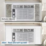 HOXHA AC Side Panels Kits, Air Conditioner Foam Insulation Window Kit 2 Pack, Air Conditioner Accessories Seal, 17 inch×9 inch ×7/8 inch,White