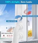 Upgrade Portable AC Window Seal - Casement Window Air Conditioner Seal works with Mobile Air-Conditioning - Keep Hot Air Out - Keep House Cool, Easy to Install and Detachable-157"（400CM）