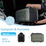 CYBERTAKE Portable Air Conditioner,3-in-1 AC Unit, Dehumidifier & Fan, 3300BTU Tent Air Conditioner with Installation Kit, Low Power Consumption, Portable AC for Camping Tent/RVs or Home Use, Green