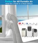 Upgrade Portable AC Window Seal - Casement Window Air Conditioner Seal works with Mobile Air-Conditioning - Keep Hot Air Out - Keep House Cool, Easy to Install and Detachable-157"（400CM）