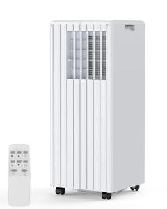 GarveeTech 8,000 BTU Portable Air Conditioner for Indoor Rooms, 3-In-1 AC Unit for Bedroom 250-350 Sq.Ft, Dehumidifier, Fan, Sleep Mode, 24 Timer, Remote Control, Window Kits