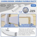 TAKTOPEAK 3'' 17 Ft [Quick Installation] PVC Decorative Line Cover Kit for Ductless Mini Split Air Conditioners, Central AC and Heat Pump Systems