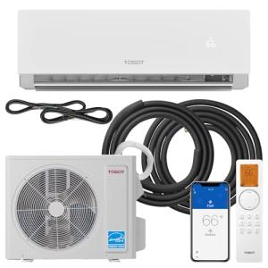 TOSOT SU-AORAKI12-115 12,000 BTU 24.5 SEER2, Energy Star Mini-Split Air Conditioner and Heating, WiFi-Enabled Ductless Inverter AC Unit, Supports ERV System Add-On, 110-120V, Aoraki Series, White
