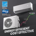 TOSOT SU-AORAKI12-115 12,000 BTU 24.5 SEER2, Energy Star Mini-Split Air Conditioner and Heating, WiFi-Enabled Ductless Inverter AC Unit, Supports ERV System Add-On, 110-120V, Aoraki Series, White