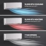TOSOT SU-AORAKI12-115 12,000 BTU 24.5 SEER2, Energy Star Mini-Split Air Conditioner and Heating, WiFi-Enabled Ductless Inverter AC Unit, Supports ERV System Add-On, 110-120V, Aoraki Series, White