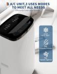 15000 BTU Portable Air Conditioner - Cools Rooms Up to 750 Sq.Ft, Window Vent Kit Included, Quiet Operation, 3-in-Cool/Fan/Dehumidifier, 24H Timer