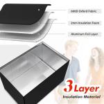 Window Air Conditioner Covers for Outside Unit for Winter Insulation, 21"W x 16"D x 15"H, Waterproof & Windfroof AC Covers for Outside Window Units with 3 Layers Insulation - Black