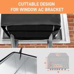 Window Air Conditioner Covers for Outside Unit for Winter Insulation, 21"W x 16"D x 15"H, Waterproof & Windfroof AC Covers for Outside Window Units with 3 Layers Insulation - Black