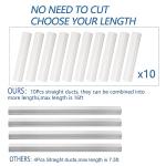 3" W 16.1Ft L Line Set Cover Kit for Mini Split Air Conditioners Decorative PVC Slim Line Cover for Central AC & Heat Pumps Systems Tubing Cover