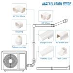 3" W 16.1Ft L Line Set Cover Kit for Mini Split Air Conditioners Decorative PVC Slim Line Cover for Central AC & Heat Pumps Systems Tubing Cover