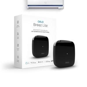 Breez Lite | Smart AC Controller for Mini-Split, Window & Portable Air Conditioners & Heat Pumps | Free App, No Subscriptions | Alexa, Google, Siri Shortcuts, SmartThings, IFTTT (Black)