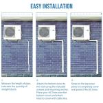 3" W 16.1Ft L Line Set Cover Kit for Mini Split Air Conditioners Decorative PVC Slim Line Cover for Central AC & Heat Pumps Systems Tubing Cover