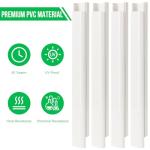 Kerykwan 3" W 15.5Ft L Mini Split AC Line Cover Kit Decorative PVC Tubing Pipe Cover Set for Center Air Conditioner&Heat Pumps System