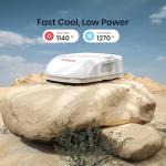TOSOT GRH15DC-A6NNA1A/O GO Cool RV Air Conditioner 15000 BTU, Non-Ducted Camper Rooftop AC Unit with Heat Pump, WiFi and Remote Control, White
