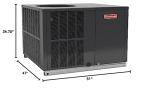 Goodman 3 Ton 14 Seer 60,000 Btu 81% Afue Gas Package Air Conditioner GPG1436060M41 - GPG1436060M41