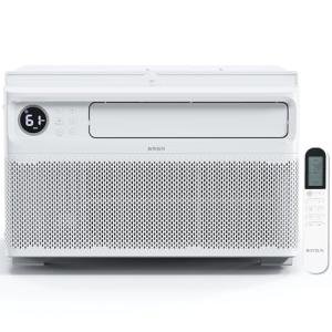 ROVSUN 8000 BTU Window Air Conditioner with Inverter Compressor, AC Unit for Window with Remote Control, Timer Function & Pre-Installed Side Panels for Easy Operation & Installation, 115V/60Hz