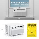 ROVSUN 8000 BTU Window Air Conditioner with Inverter Compressor, AC Unit for Window with Remote Control, Timer Function & Pre-Installed Side Panels for Easy Operation & Installation, 115V/60Hz
