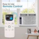 BLACK+DECKER Window Air Conditioner 6,000 BTU, AC Window Unit Cools Up to 250 Square Feet, Window AC Unit with Remote Control, 3 Cooling Speeds and Fan Only Function, BWAC06WTB, White