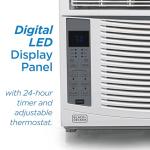 BLACK+DECKER Window Air Conditioner 6,000 BTU, AC Window Unit Cools Up to 250 Square Feet, Window AC Unit with Remote Control, 3 Cooling Speeds and Fan Only Function, BWAC06WTB, White