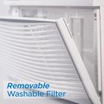 BLACK+DECKER Window Air Conditioner 6,000 BTU, AC Window Unit Cools Up to 250 Square Feet, Window AC Unit with Remote Control, 3 Cooling Speeds and Fan Only Function, BWAC06WTB, White
