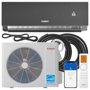 TOSOT SU-AORAKI24-230 24,000 BTU 24.0 SEER2, Energy Star Mini-Split Air Conditioner and Heating, WiFi-Enabled Ductless Inverter AC Unit with, Supports ERV System Add-On, 208-230V, Aoraki Series, Black