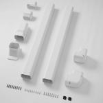 Della 4" 7.5 Ft Mini Split Line Set Cover, Decorative PVC Lineset Cover Kit, Paintable for Air Conditioner, Central AC, HAVC & Heat Pumps Systems Tubing Cover, White