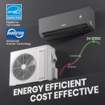 TOSOT SU-AORAKI24-230 24,000 BTU 24.0 SEER2, Energy Star Mini-Split Air Conditioner and Heating, WiFi-Enabled Ductless Inverter AC Unit with, Supports ERV System Add-On, 208-230V, Aoraki Series, Black
