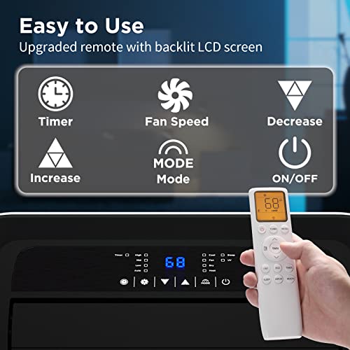 TURBRO 14,000 BTU 4-in-1 Portable AC