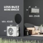 TOSOT SU-AORAKI24-230 24,000 BTU 24.0 SEER2, Energy Star Mini-Split Air Conditioner and Heating, WiFi-Enabled Ductless Inverter AC Unit with, Supports ERV System Add-On, 208-230V, Aoraki Series, Black
