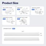 Della 4" 7.5 Ft Mini Split Line Set Cover, Decorative PVC Lineset Cover Kit, Paintable for Air Conditioner, Central AC, HAVC & Heat Pumps Systems Tubing Cover, White