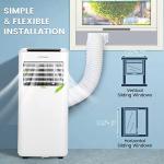 COSTWAY 10000 BTU Portable Air Conditioner, 3 in 1 AC Unit, Fan & Dehumidifier w/Sleep Mode, 24H Timer, LED Display, Child Lock, Remote Control & Window Kit for Bedroom, Office, Dorm (10000BTU)