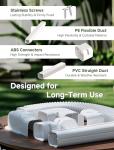 SMOQIO Mini Split Line Set Cover 3 Inch 10Ft, Easy to Install Lineset Cover Kit for Mini Split with Instruction, DIY Decorative PVC White Kit for Minisplit, Air Conditioner, Central AC and Heat Pump
