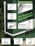 SMOQIO Mini Split Line Set Cover 3 Inch 10Ft, Easy to Install Lineset Cover Kit for Mini Split with Instruction, DIY Decorative PVC White Kit for Minisplit, Air Conditioner, Central AC and Heat Pump
