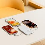 Brand Q 10000mAh Portable Charger with Built-in Cables