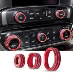 Chevy Silverado AC Knob Trim Set - 8Pcs Red
