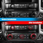 Chevy Silverado AC Knob Trim Set - 8Pcs Red
